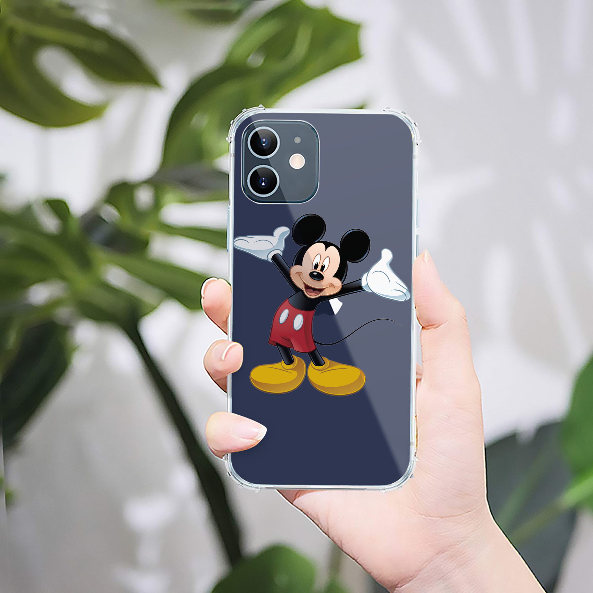ミッキーマウス Mickey Mouse 【iPhone 12シリーズ対応】透明スマホケース（クリアソフトケース）